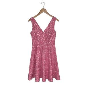 Maeve Dress Women's Size 4‎ US Pink Floral Jacquard Sleeveless Anthropologie